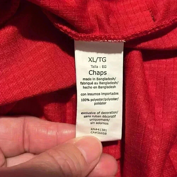 Chaps Men’s Red Pullover F7 - Picture 6 of 6